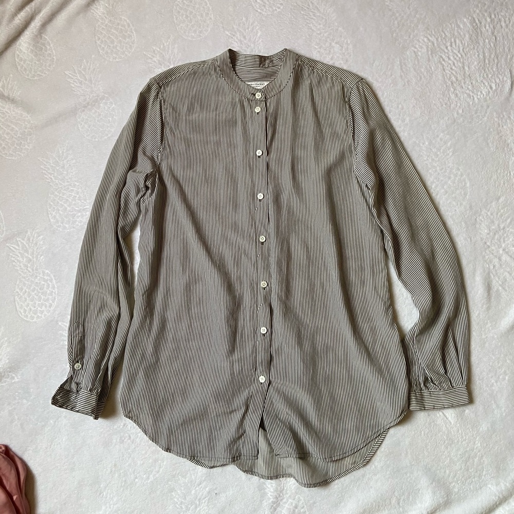 EQUIPMENT HENRI STRIPED SILK BLOUSE